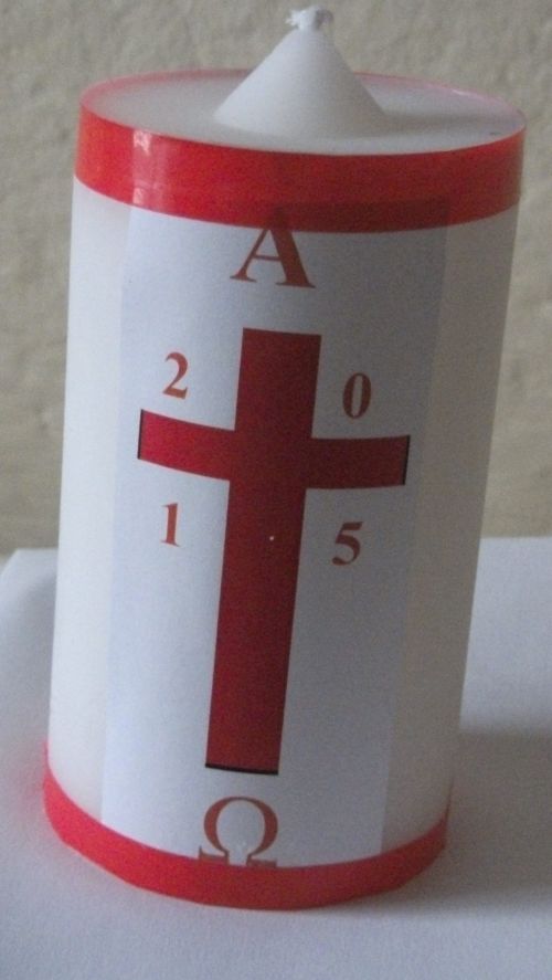 Veľkonočná sviečka, paškál na rok 2019 (5,5 x 9,5cm)