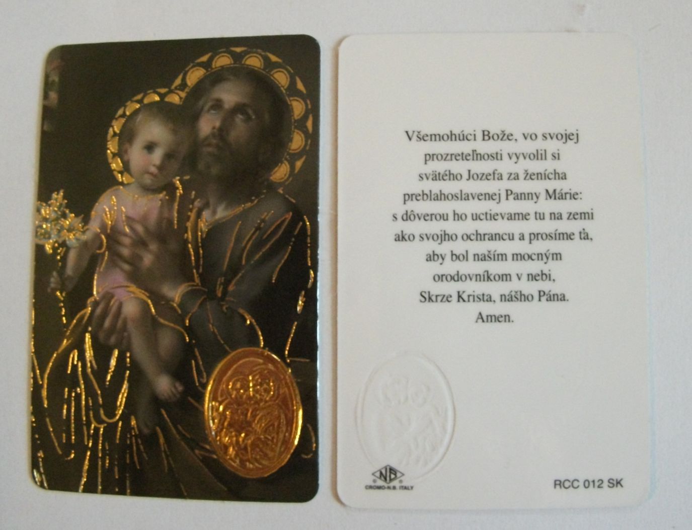 obrázok s medailonikom sv. Jozef