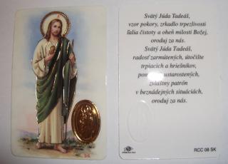 Svätý Júda Tadeáš - obrázok s medailonikom
