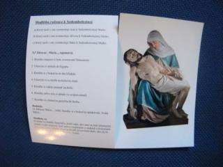 Sedembolestná Panna Mária (obrázok, text ruženca)