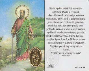 Obrázok s medailonikom (Sv. Pavol)