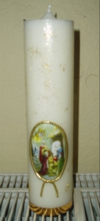 Vianočná sviečka 500g (5 x 23 cm) (mašľa)